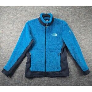 The North Face Summit Series Fuzzy Fleece Full Zip Jacket Teal Outdoor Sz L